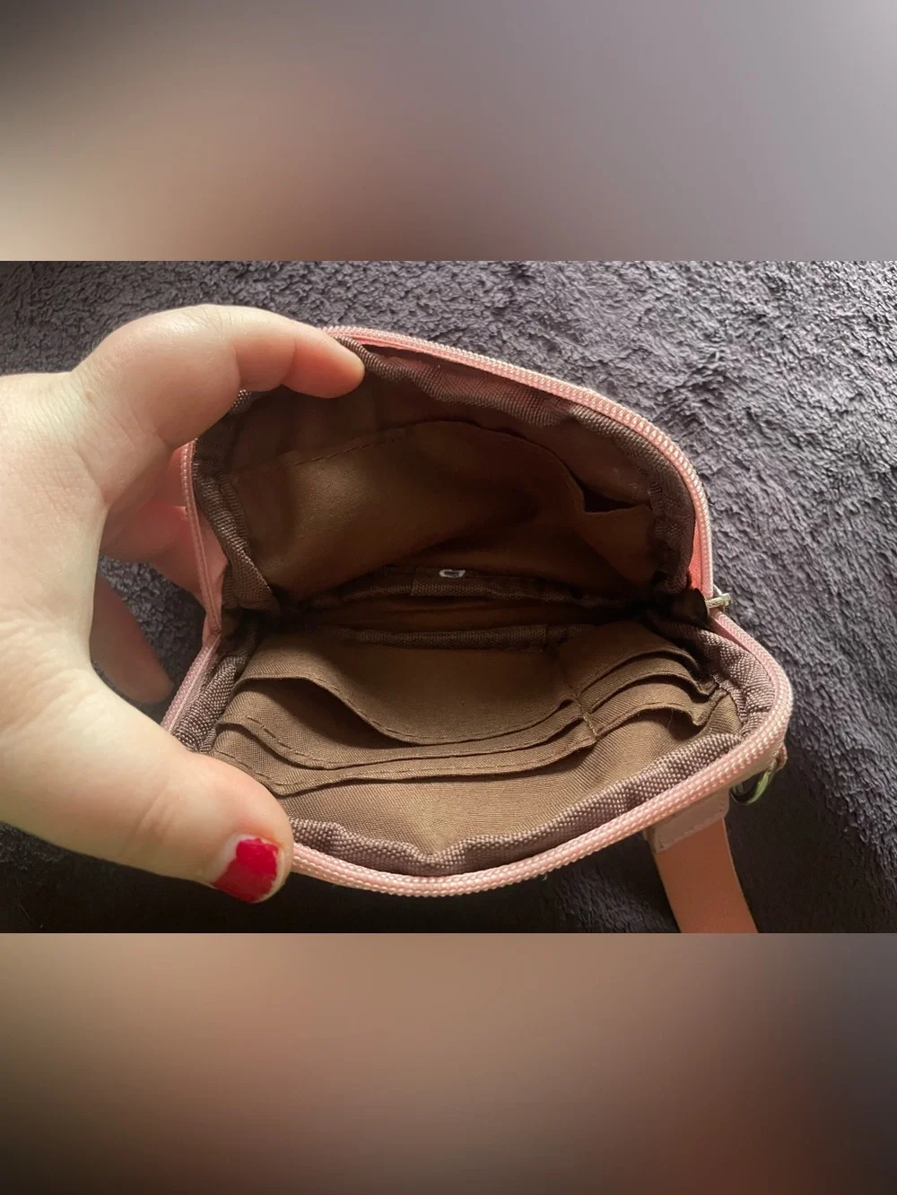 Pink mini wallet